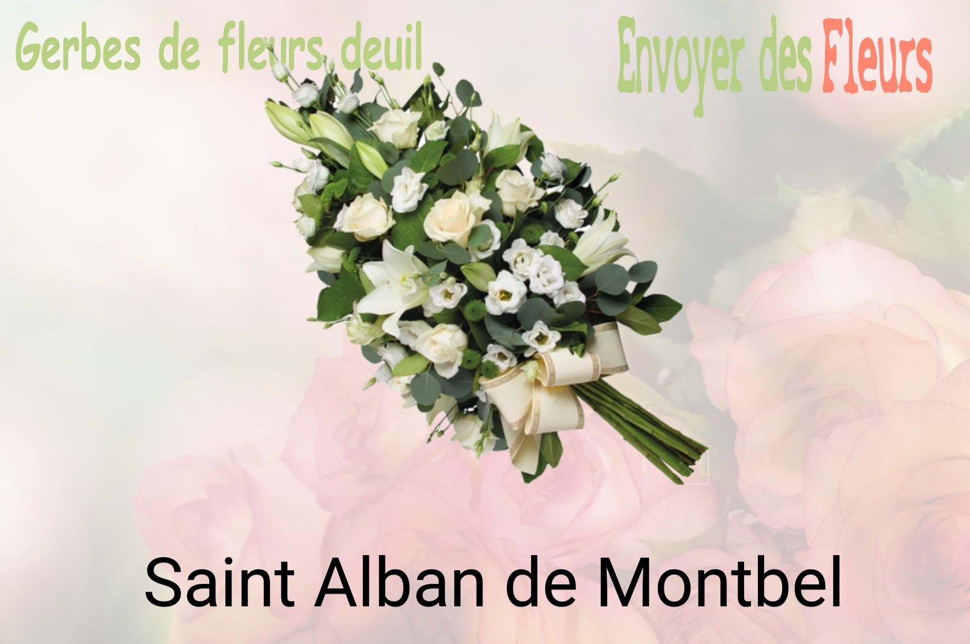 Gerbe de fleurs de deuil livrée à Saint-Alban-de-Montbel